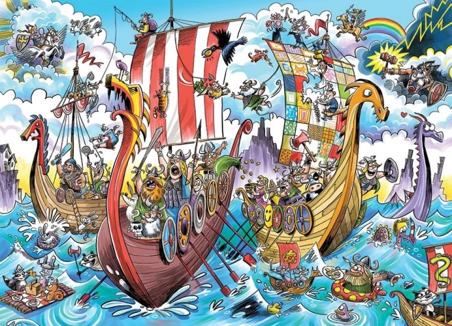 Puzzle DoodleTown: Vikinška Ekspedicija 1000 Komada
