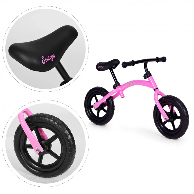 Dječje bicikl bez pedala ružičasto ECOTOYS