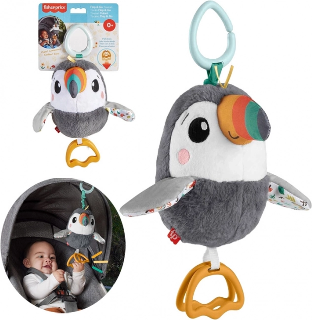 Viseća igračka FISHER-PRICE tukan sa zvečkom za kolica i krevetić