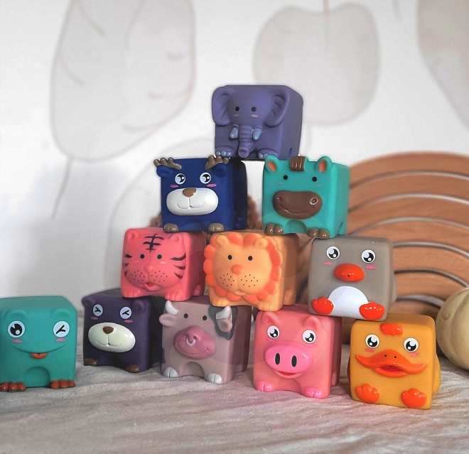 WOOPIE senzorne kocke i puzzle životinje za djecu 12 kom