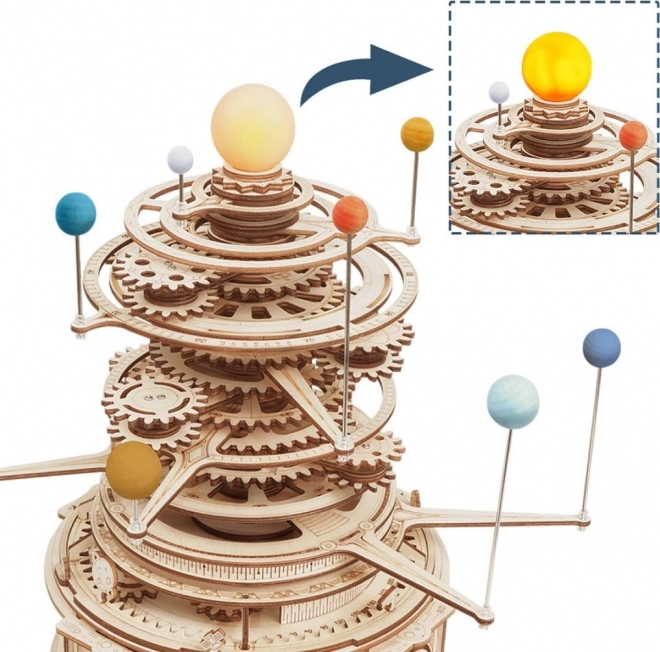RoboTime 3D drvene mehaničke puzzle Planetarij