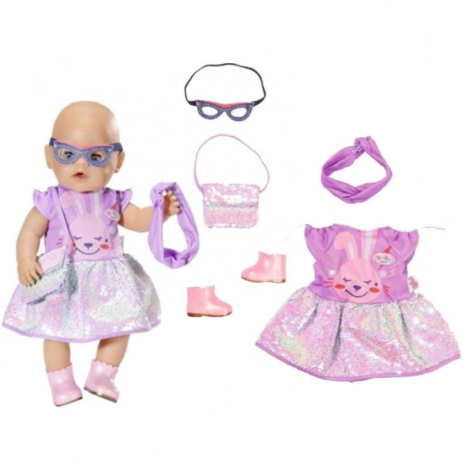 BABY born Deluxe komplet s haljinicama Rođendansko izdanje, 43 cm