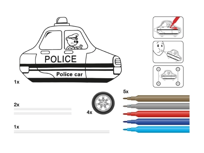 Kreativni set Policijsko Napuhavajuće vozilo