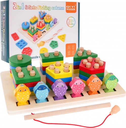 Drvene puzzle + pecanje ribe