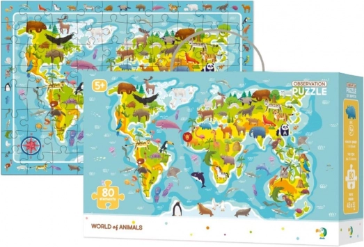 Puzzle svijet životinja 80 dijelova 45 × 31 cm