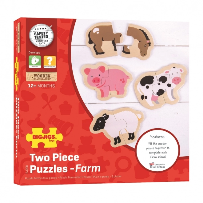 Bigjigs Toys Jednostavna slagalica Životinje s farme