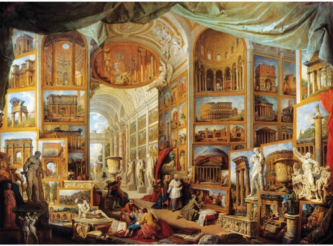 Puzzle Unutrašnjost imaginarne galerije slika 1000 dijelova
