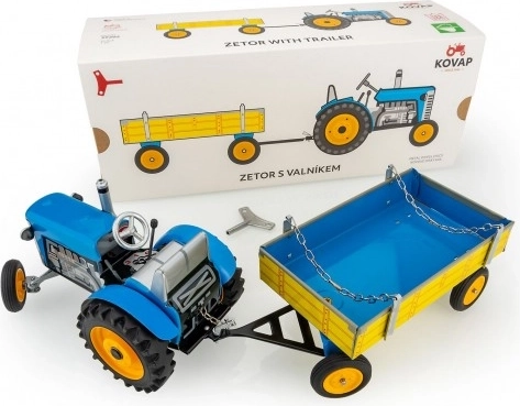 Limeni traktor ZETOR s prikolicom na navijanje 1:25