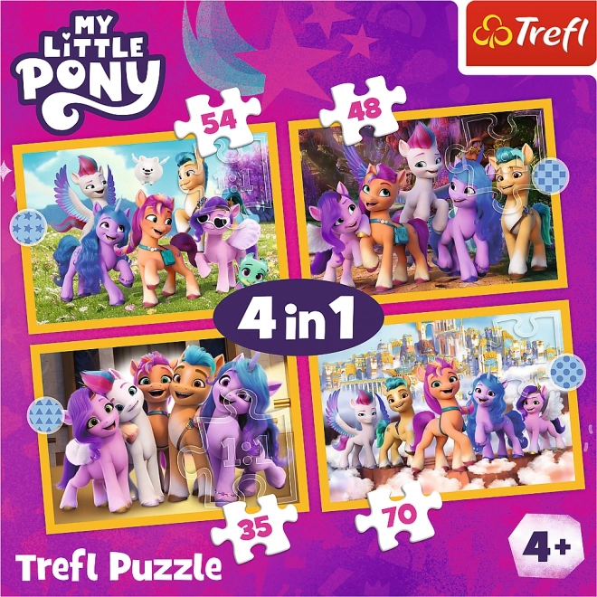 TREFL Puzzle My Little Pony: Upoznajte ponije 4u1 (35,48,54,70 dijelova)