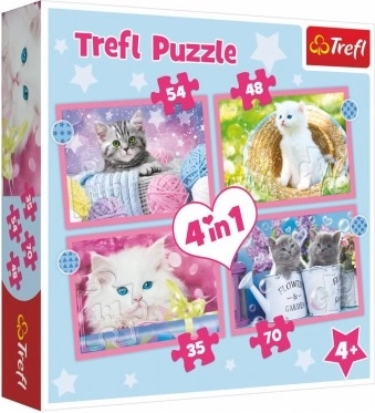 Puzzle 4u1 Vesela mačića