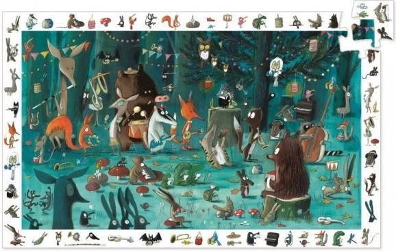 Pretraživačke puzzle Šumski orkestar 35 dijelova DJECO