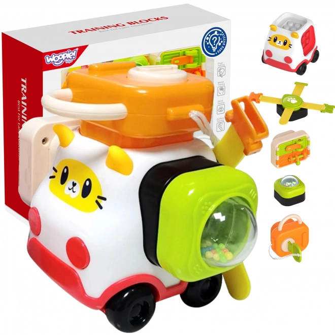 Woopie Montessori konstrukcijski set auto mačka za djecu