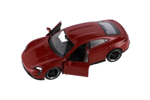 Auto Welly Porsche Taycan Turbo S metalik/plast 12 cm 4 boje na povlačenje 12 kom u kutiji