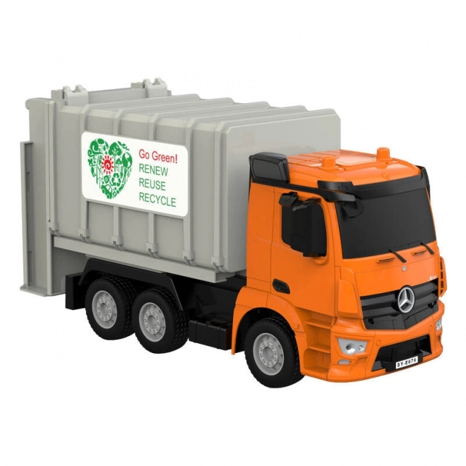RC kamion smećar na daljinsko upravljanje 1:26 Double Eagle (narančasti) Mercedes-Benz Antos E676-003