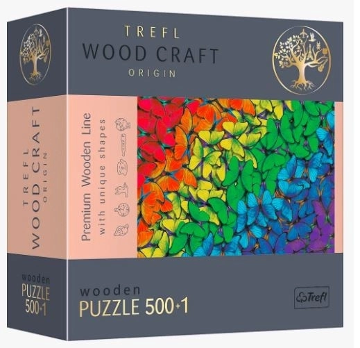 Drvene puzzle Trefl Wood Craft Duhovi leptiri 501 dijelova