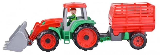 Auto Truxx traktor utovarivač s prikolicom za sijeno s figuricom u kutiji 53x19x16cm 24m+