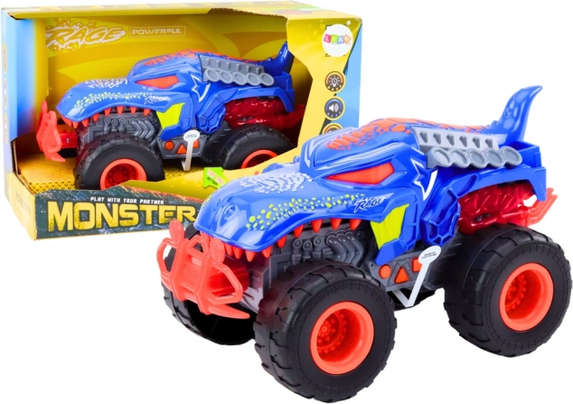 Terensko vozilo Dinosaurus Velociraptor Svjetla Zvukovi Pogon Plava