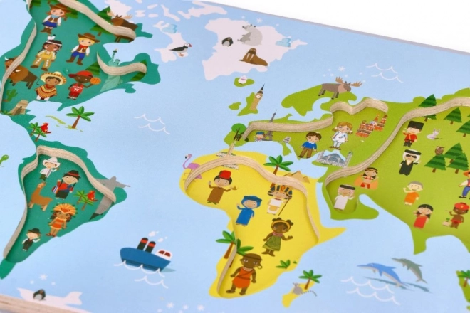 Puzzle s ručkama karta svijeta
