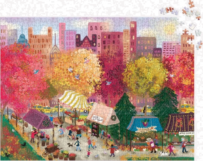 Puzzle Jesen na gradskom trgu 1000 komada Galison