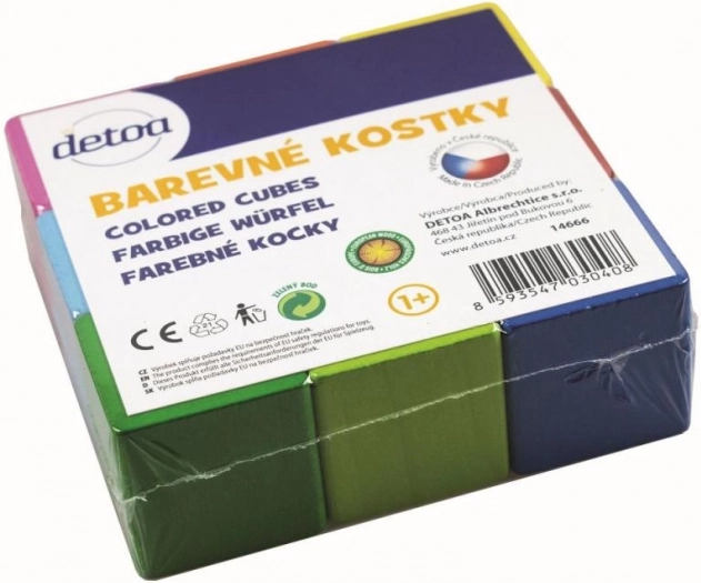 Detoa šarene drvene kocke 9 kom
