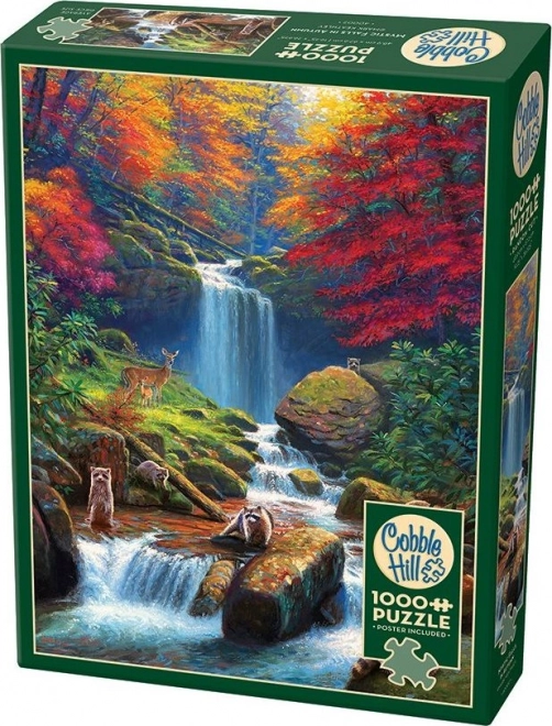 Puzzle Tajanstveni vodopadi u jesen 1000 dijelova