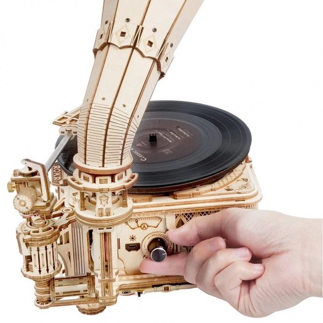 Rokr 3D drvene puzzle Klasični gramofon