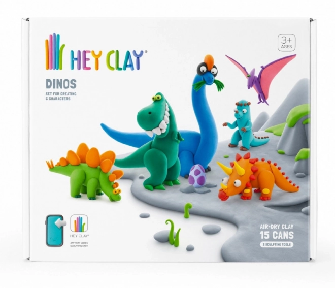 Plastična masa Hey Clay set Dinosauri