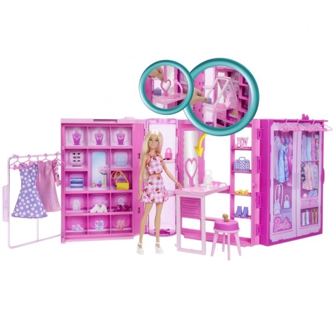Barbie Garderoba snova u pastelnim bojama s lutkom