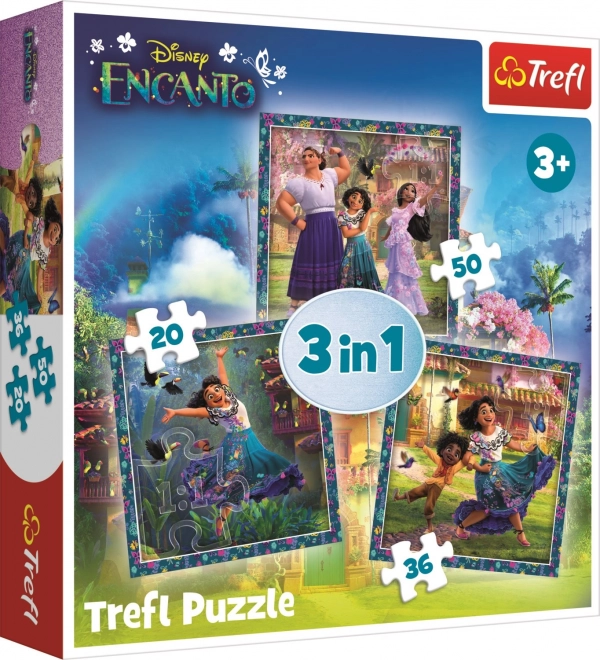 TREFL Puzzle Encanto: Likovi 3u1 (20,36,50 komada)