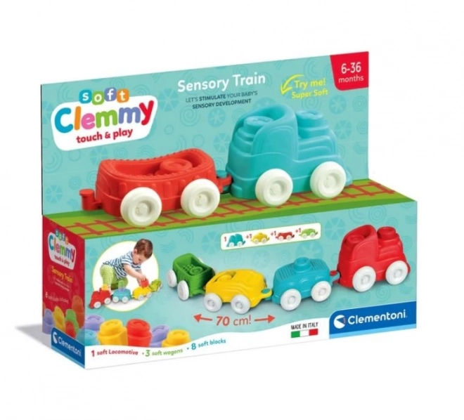 CLEMENTONI Soft Clemmy Senzorički vlakić s kockama