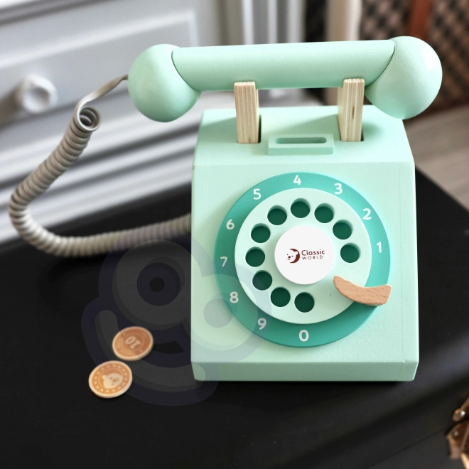 Klasični drveni telefon za djecu