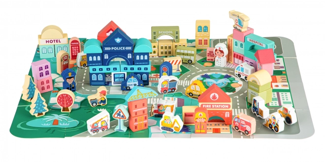 ECOTOYS Drvene kocke Grad