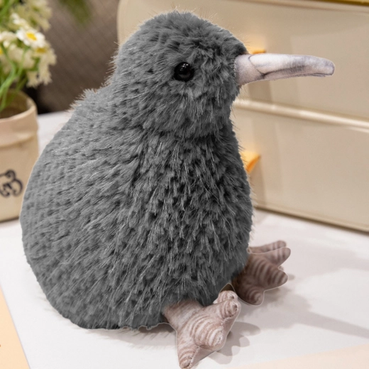 Plišani ptič kiwi sivi 17 cm