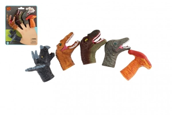 Dinosaure lutke za prste 5 kom guma 6 cm na kartici 16,5x20cm