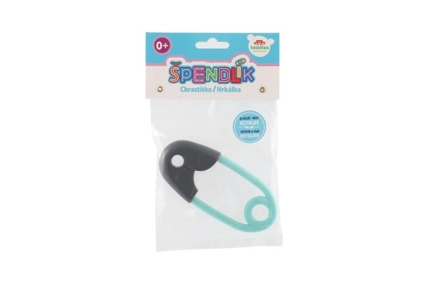 Zvečkica igla plastika 12cm sivo-tirkizna 12x19cm u vrećici 0+