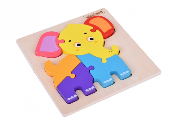Drvene edukativne puzzle slon