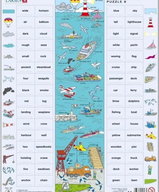 Larsen puzzle za učenje engleskog Na moru 64 dijela