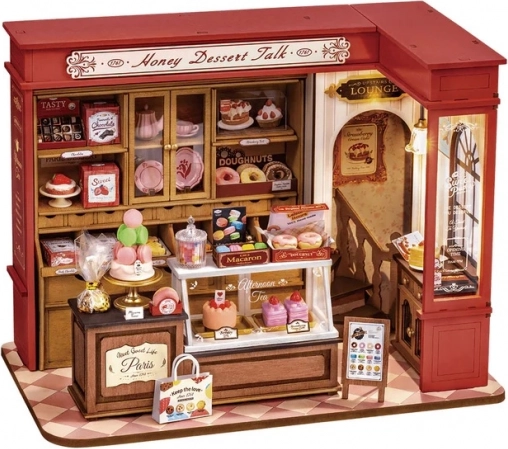 RobetIme minijatura kućice Medena slastičarnica – diorama s LED osvjetljenjem 1:16