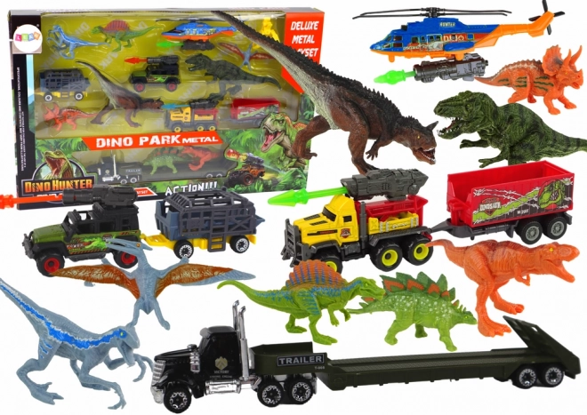 Set Vozila Veliki Helikopter Dinosauri 8 kom.