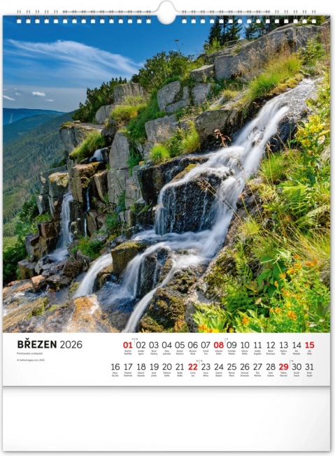 Zidni kalendar Krkonoše 2026