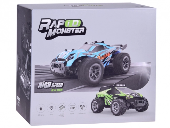 Trkaći auto na daljinsko upravljanje Rapid Monster s osvjetljenjem