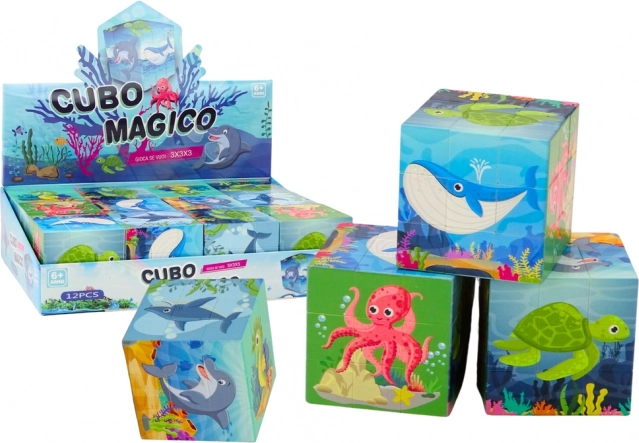 Čarobna kocka Edukativna puzzle Morski život Puzzle Igra