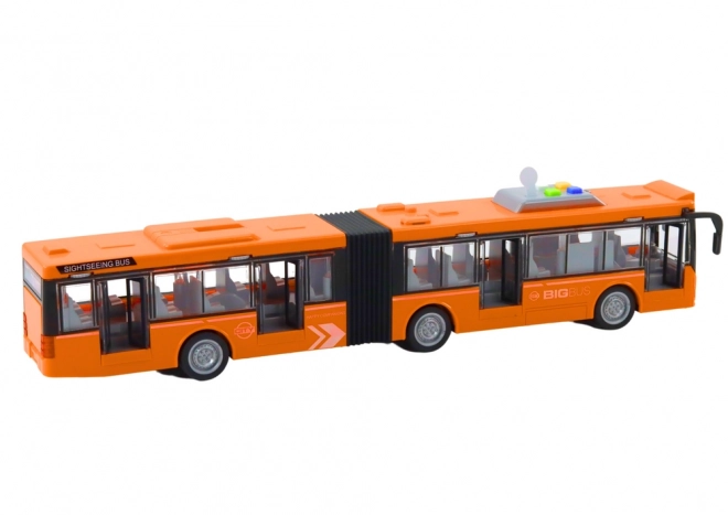 Zglobni gradski autobus 1:16 Pogon Svjetla Zvukovi Narančasti