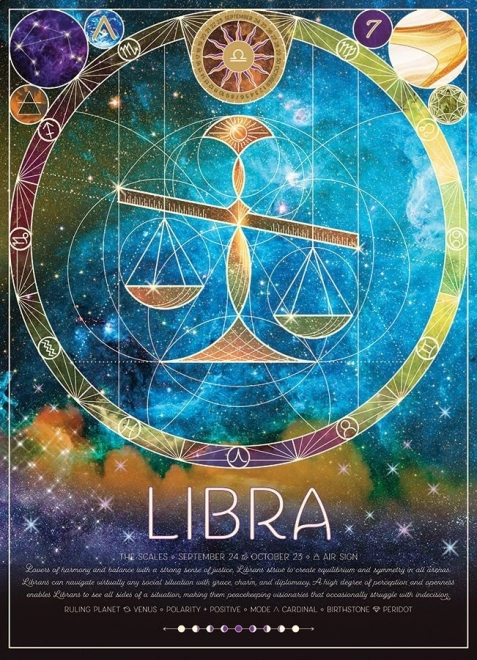 COBBLE HILL Puzzle Znamenje zodijaka: Vage 500 dijelova