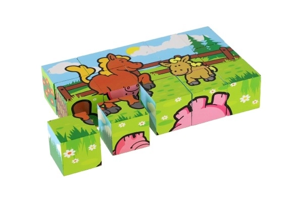 Drvene kocke Moje prve životinje 15 kom