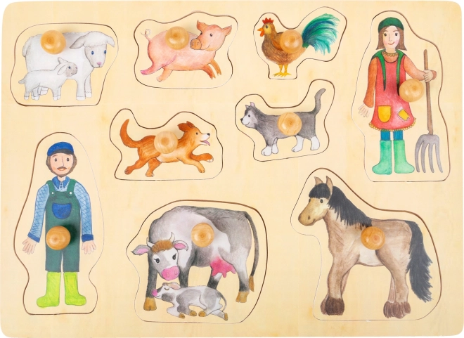 Drvene puzzle Život na farmi small foot