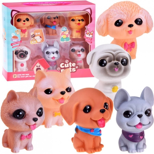 Set gumenih figurica štenaca 6 komada