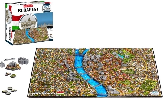 4D puzzle Budimpešta – povijesna karta grada kroz vrijeme