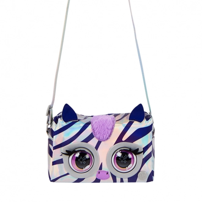 Metalna interaktivna torbica Purse Pets zebra