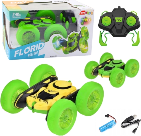 kaskaderski RC auto 360° – zeleni